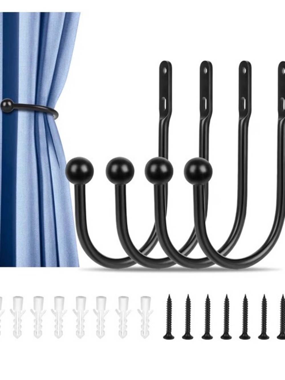 4PCS Curtain Holdbacks